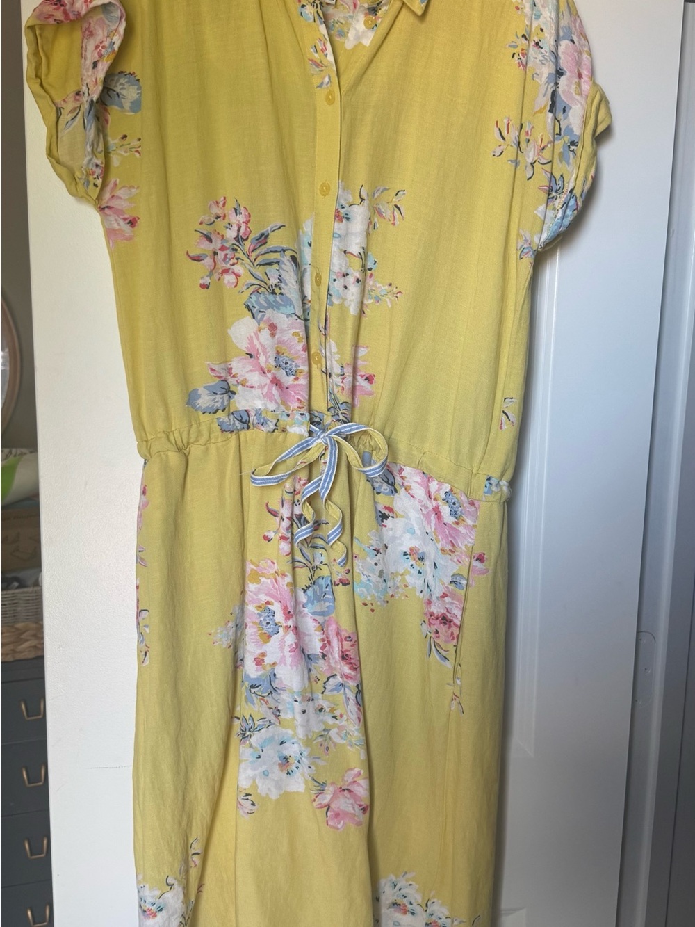 Joules Yellow Floral Button-Front Shirt
